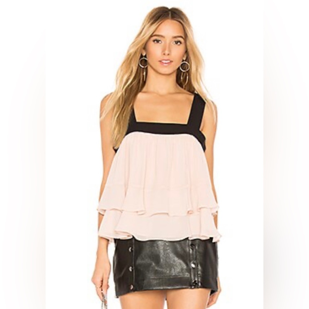 Jaklyn Sleeveless Shirred Top Size Medium